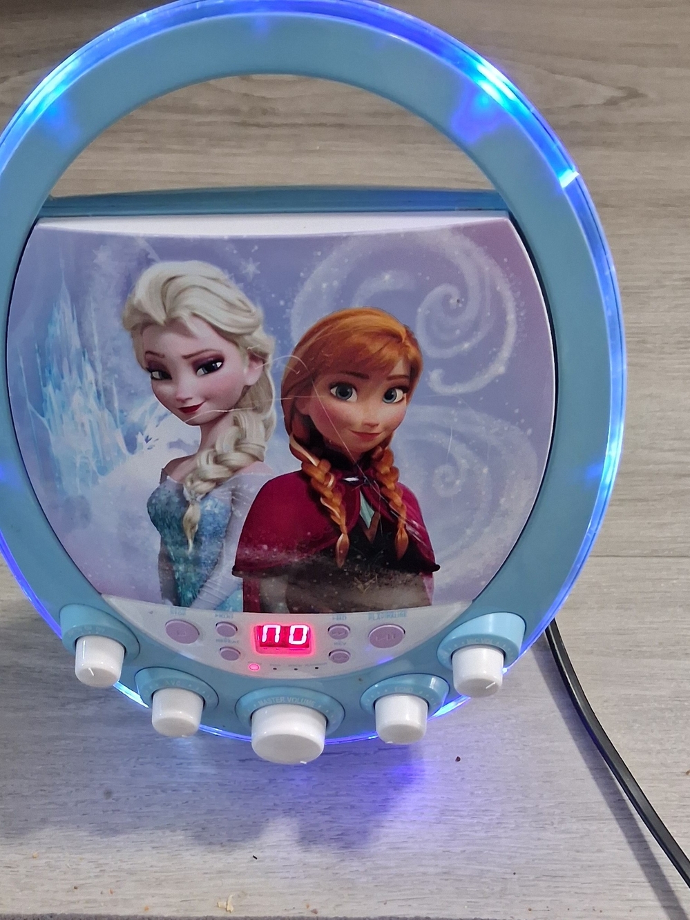 Blue Frozen-Themed Kids CD Player /KARAOKE MACHINE